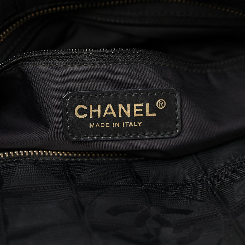 Nylon Large Travel Tote Black