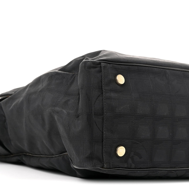 Nylon Large Travel Tote Black