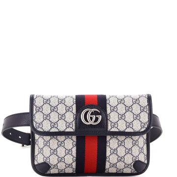 Ophidia Flap Belt Bag Gg Coated Canvas