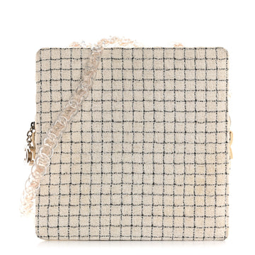 Tweed Resin Small Zipped Shopping Bag