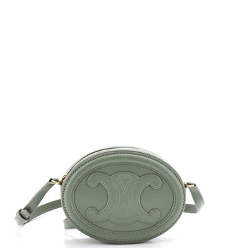 Triomphe Oval Crossbody Bag Leather Mini
