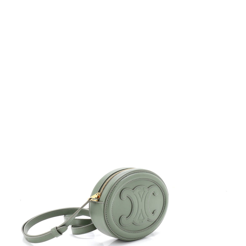 Triomphe Oval Crossbody Bag Leather Mini