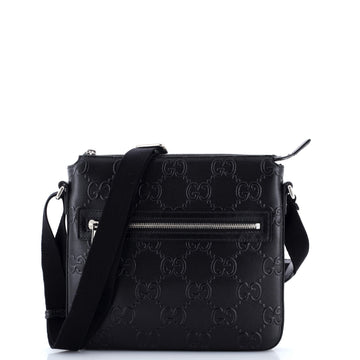 Front Zip Messenger Gg Embossed