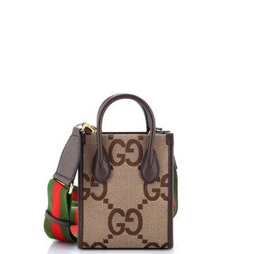 Vertical Tote Jumbo Gg Canvas Mini