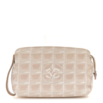 Nylon Travel Ligne Zip Pouch Beige