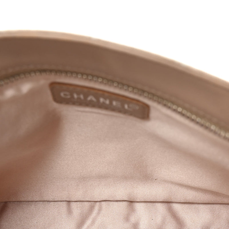 Nylon Travel Ligne Zip Pouch Beige