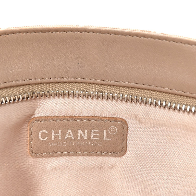 Nylon Travel Ligne Zip Pouch Beige