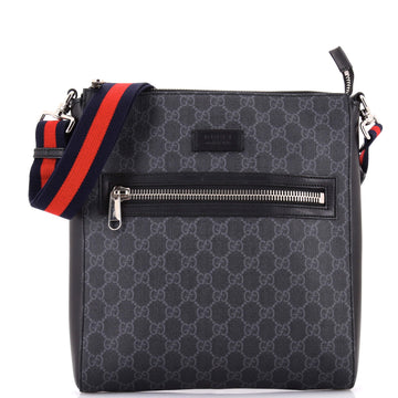 Web Strap Front Zip Messenger Bag Gg
