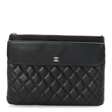 Lambskin Quilted Medium Flap Cosmetic