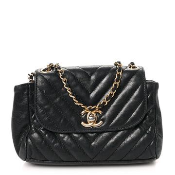 Glazed Calfskin Chevron Quilted Hampton