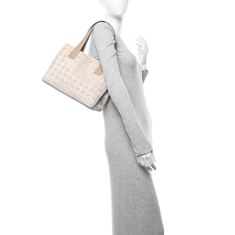 Nylon Medium Travel Tote Beige