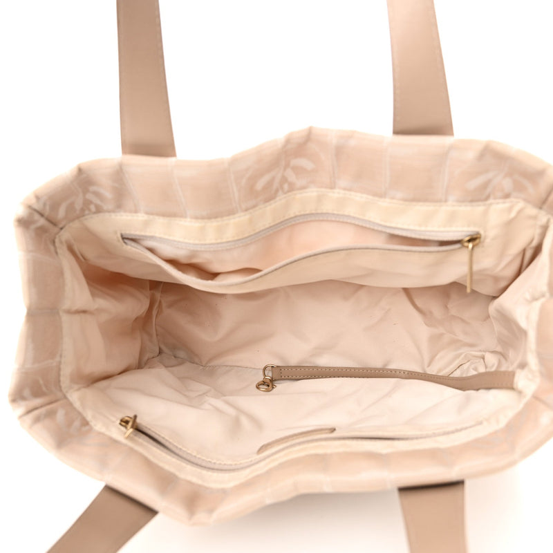 Nylon Medium Travel Tote Beige