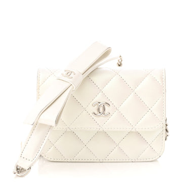 Iridescent Lambskin Quilted Coco Bow