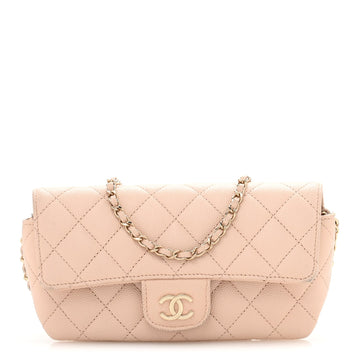 Caviar Quilted Glasses Case With Chain