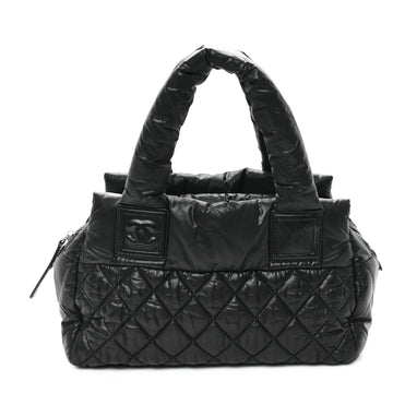 Nylon Coco Cocoon Zipped Tote Black
