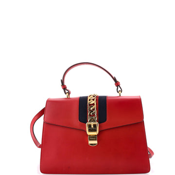 Gucci Sylvie Top Handle Bag Leather