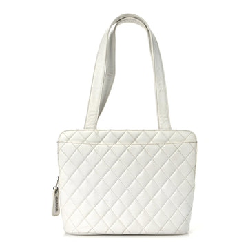 Chanel Caviar Quilted Shoulder Bag White
