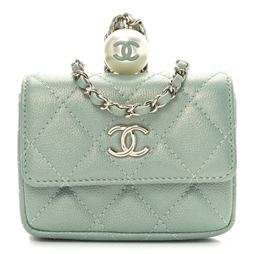 Iridescent Caviar Quilted Pearl On Top