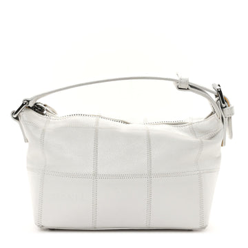 Caviar Square Stitched Bag White