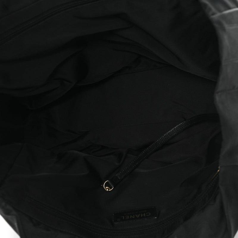 Nylon Medium Travel Tote Black
