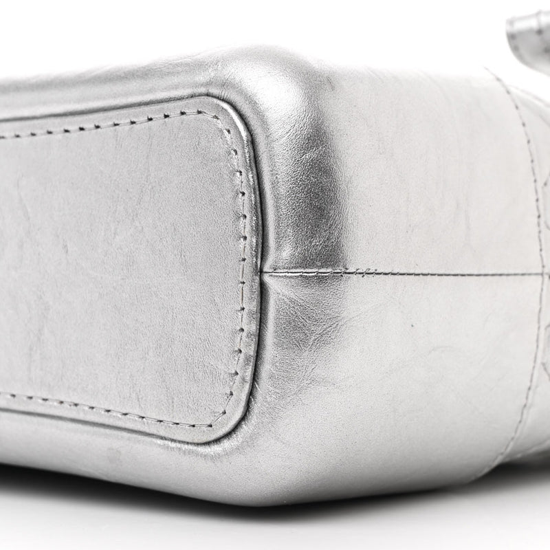 Metallic Aged Calfskin Quilted Medium