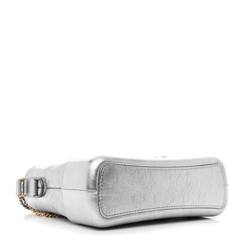 Metallic Aged Calfskin Quilted Medium