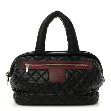 Lambskin Coco Cocoon Bowler Black