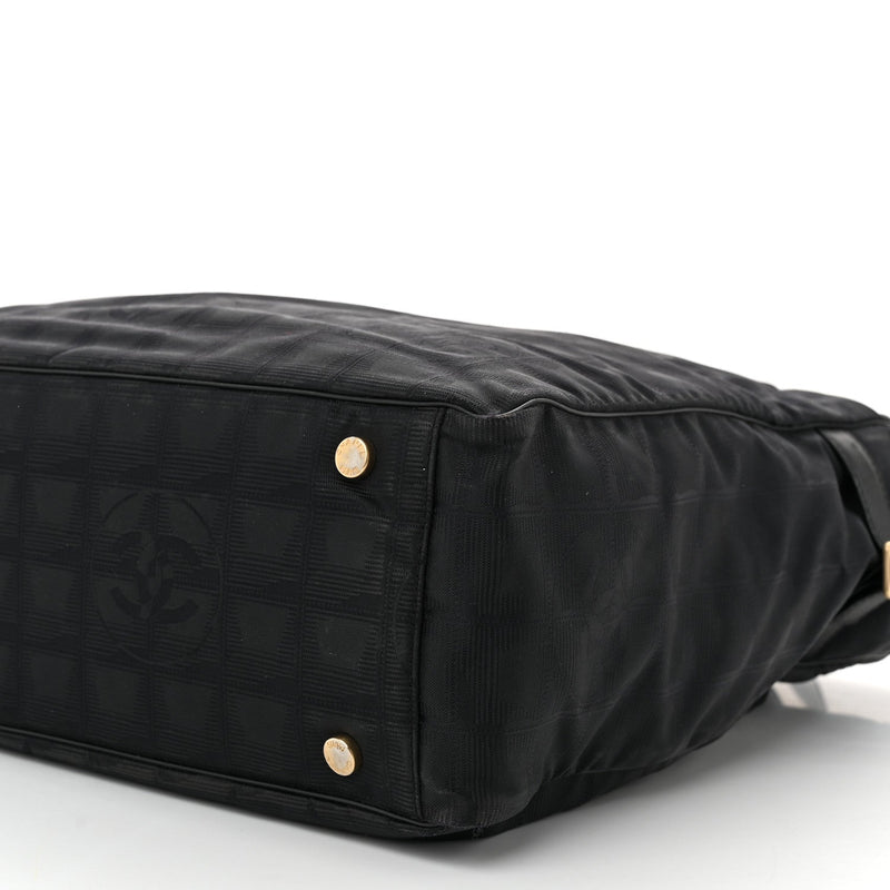 Nylon Large Travel Tote Black