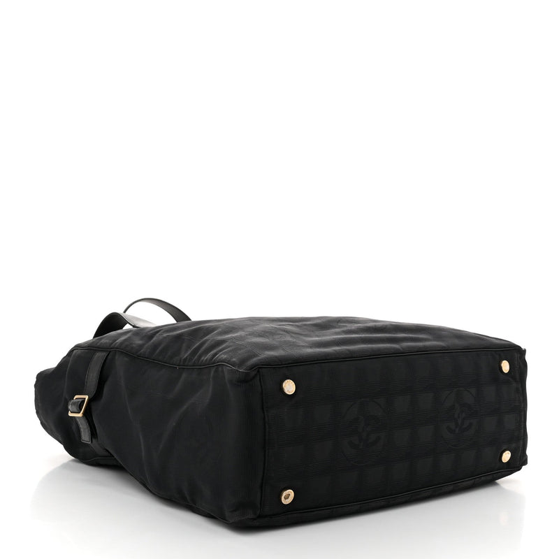 Nylon Large Travel Tote Black