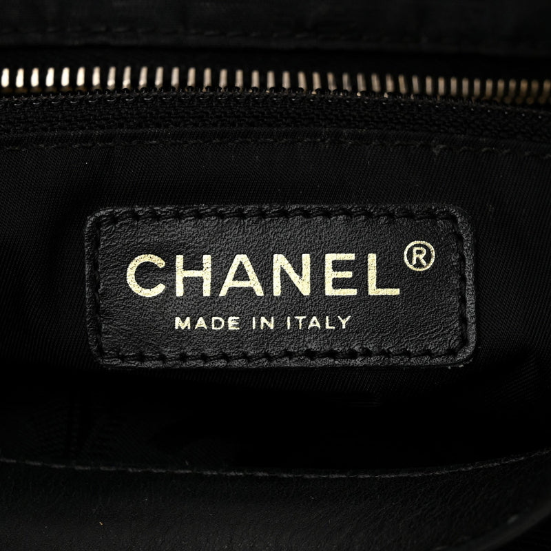 Nylon Large Travel Tote Black