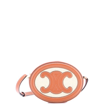 Triomphe Oval Crossbody Bag Canvas And