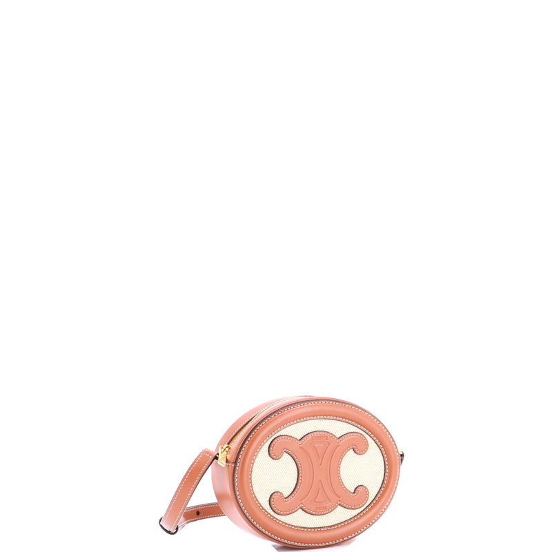 Triomphe Oval Crossbody Bag Canvas And