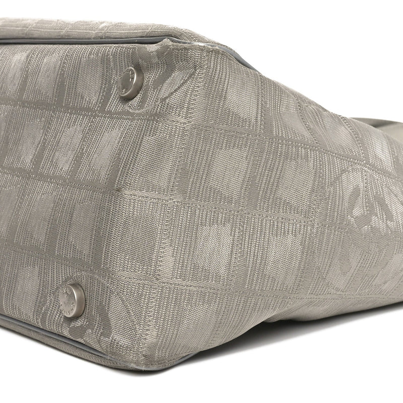 Metallic Nylon Travel Tote Silver