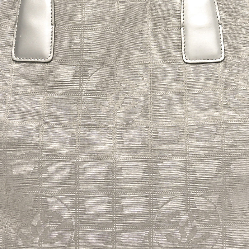 Metallic Nylon Travel Tote Silver
