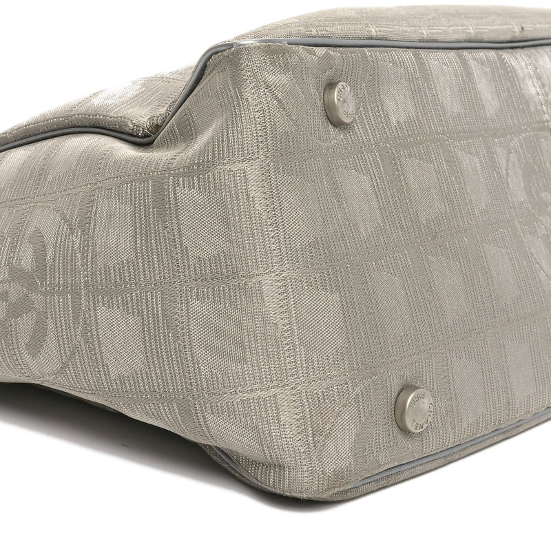 Metallic Nylon Travel Tote Silver