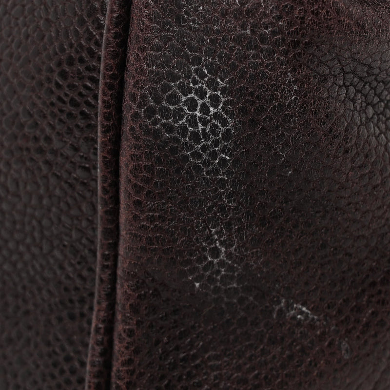 Caviar Cc Shoulder Bag Dark Brown