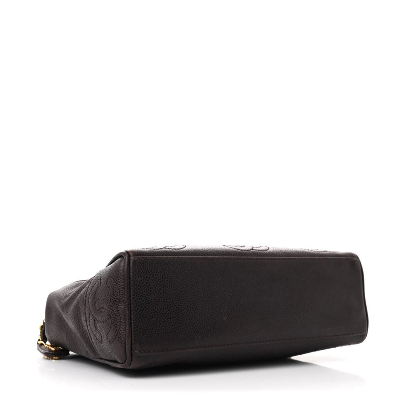 Caviar Cc Shoulder Bag Dark Brown