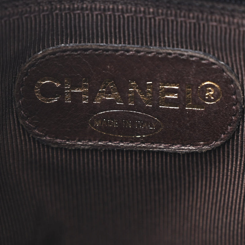 Caviar Cc Shoulder Bag Dark Brown