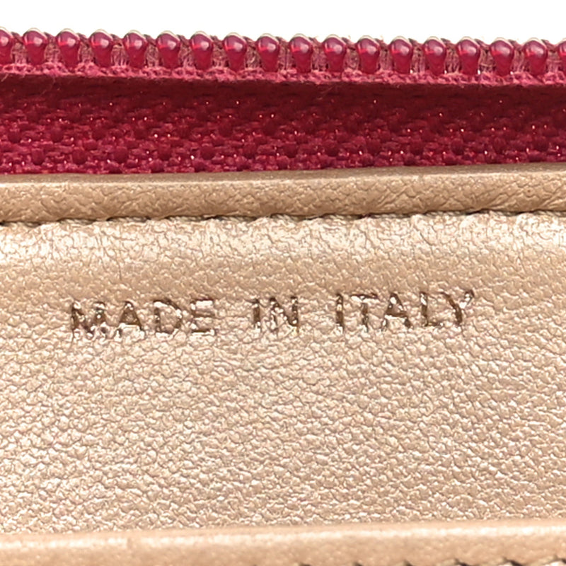 Lambskin Camellia Embossed Large Gusset