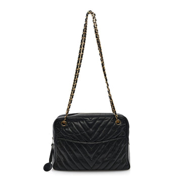 Chanel Lambskin Chevron Quilted Camera