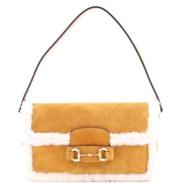Gucci Horsebit Shoulder Bag Suede With
