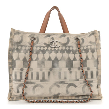 Canvas Small Iliad Shopping Tote Beige