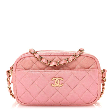 Iridescent Caviar Quilted Small Timeless