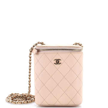 Vertical Classic Vanity Case With Chain