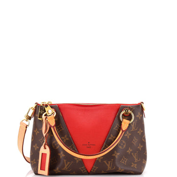 V Tote Canvas And Leather Bb