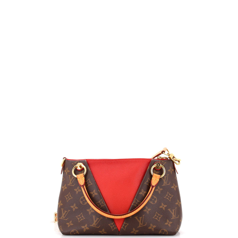 V Tote Canvas And Leather Bb