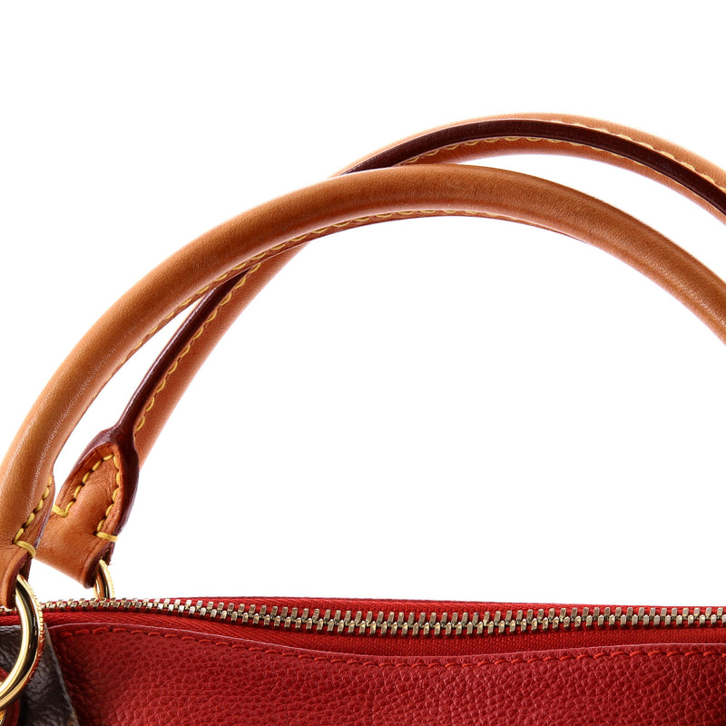 V Tote Canvas And Leather Bb