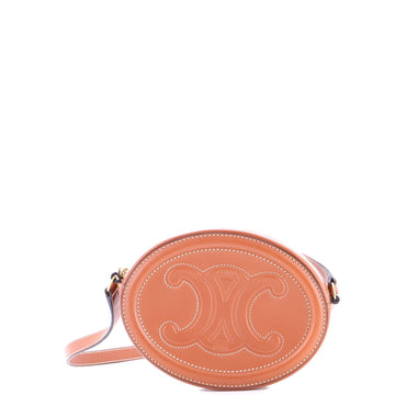 Triomphe Oval Crossbody Bag Leather