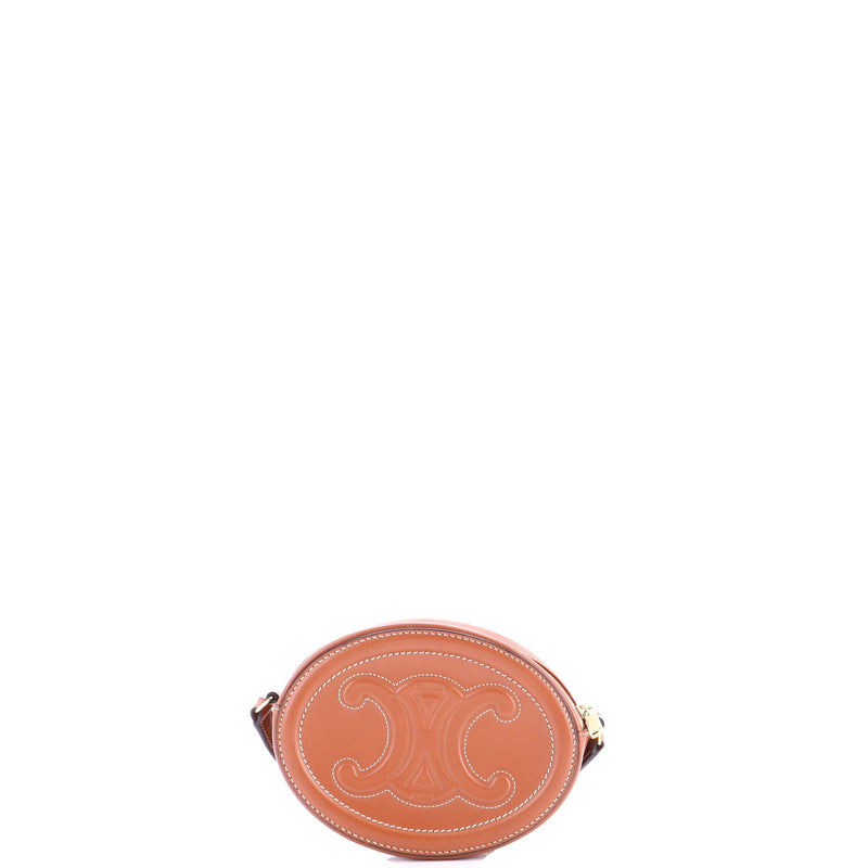 Triomphe Oval Crossbody Bag Leather