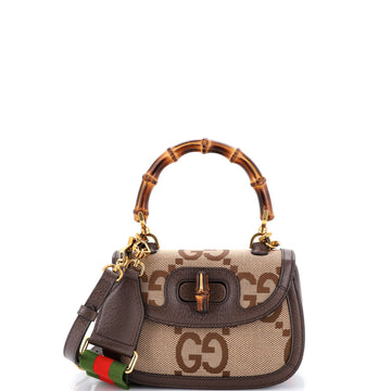 Gucci Bamboo Top Handle Bag Jumbo Gg